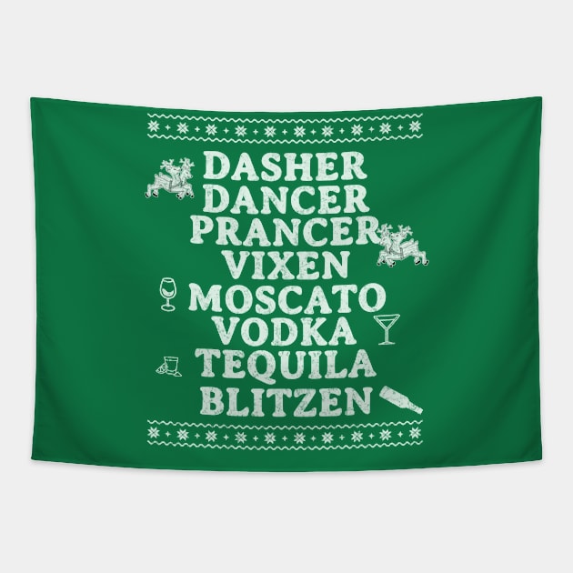 Funny reindeer names Tapestry by Polynesian Vibes