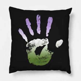 Genderqueer Handprint Pillow