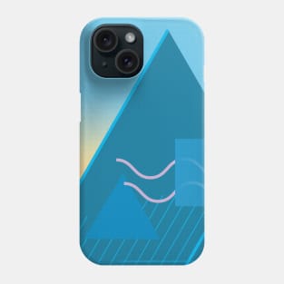 80s Style Aesthetic Desert Pyramids Design Phone Case