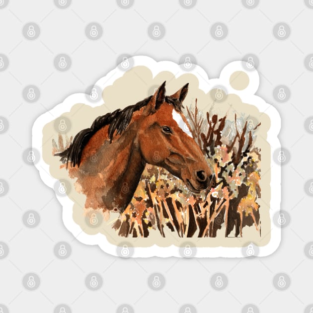 Brown Horse Magnet by Zodiart