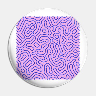 Abstract Retro Pattern in Pink and Blue Pin