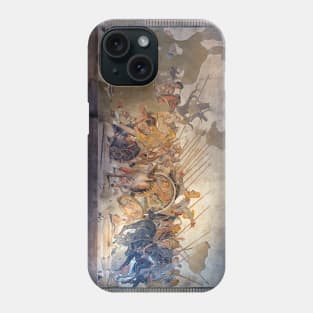 Battle of Alexander the Great and Darius III mosaic Phone Case