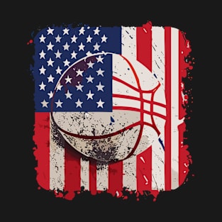 American Flag Basketball T-Shirt