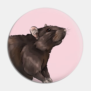 Cute Brown Rat Pin