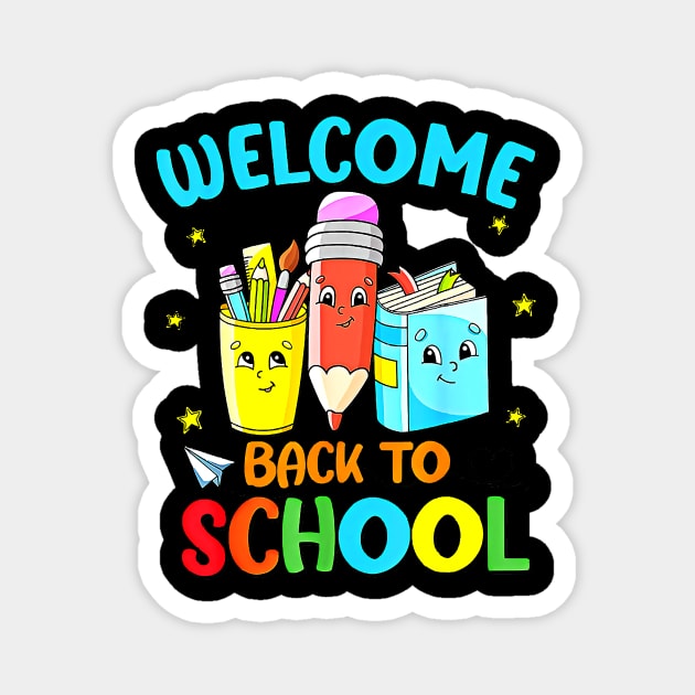 Funny Welcome Back To School Gifts For Teachers And Students Magnet by everetto