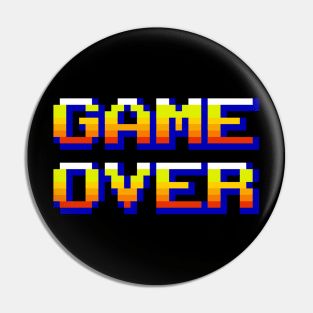 Game Over - Retro Married Video Game Shirt Pin