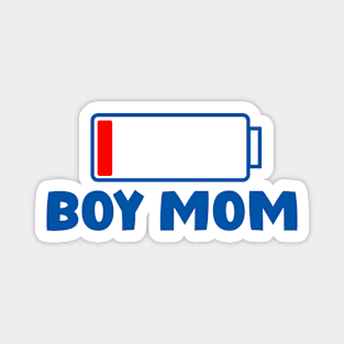 Boy Mom Mothers Day Battery Design Magnet