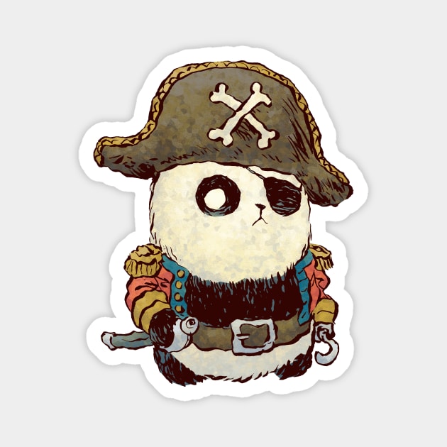 Panda Pirate Magnet by jesse.lonergan