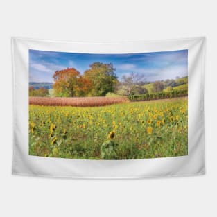 Vines And Sunflowers Tapestry