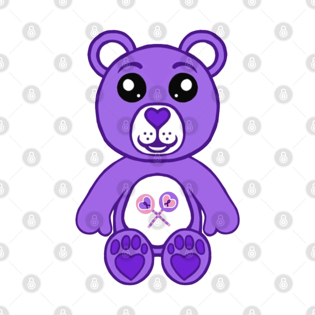 Purple Warrior Bear 2.0 by CaitlynConnor