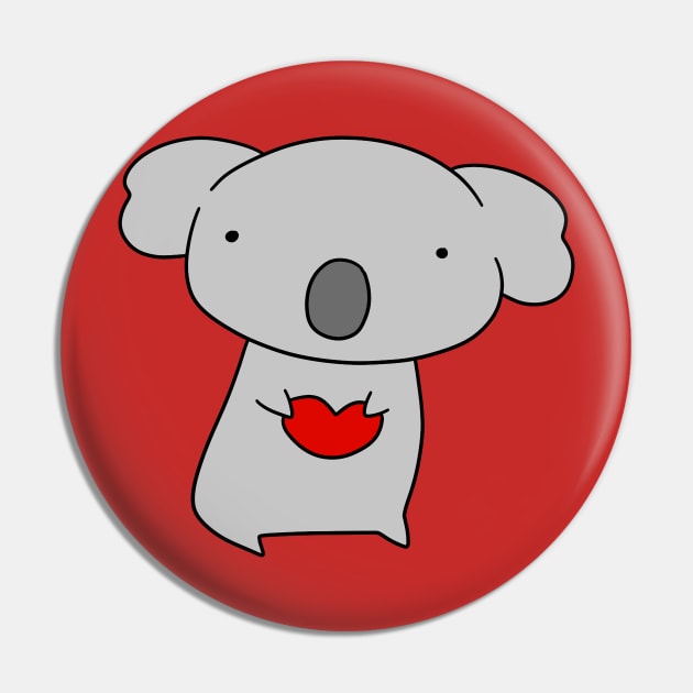 Koala Holding a Heart Pin by saradaboru