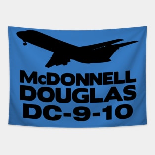 McDonnell Douglas DC-9-10 Silhouette Print (Black) Tapestry