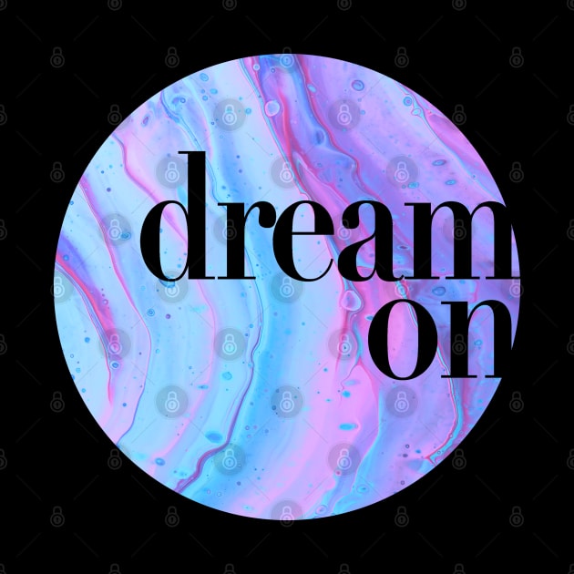 Dream On designer tshirt in blues by MalmoDesigns