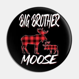 Red Plaid Big Brother Moose Matching Family Pajama Christmas Gift Pin