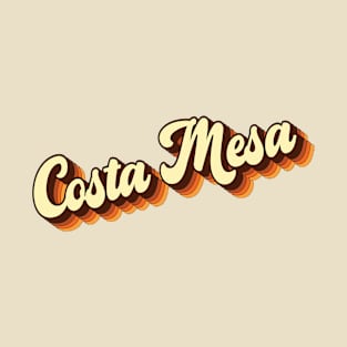 Retro Groovy 70s Lettering Costa Mesa T-Shirt