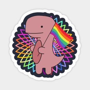 Cute Pride Dino Magnet