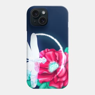 Full bloom | Dragonfly loves roses Phone Case