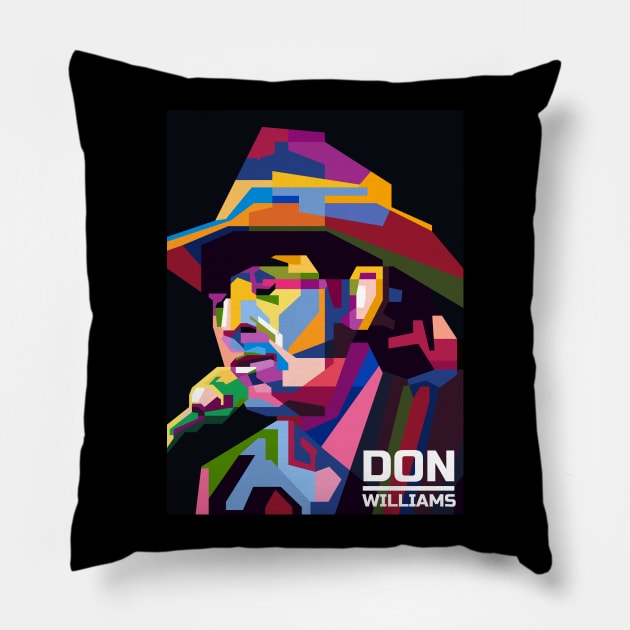 Abstract Country Legend Musician Pillow by smd90