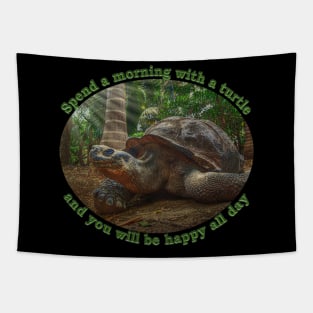 Spend a morning with a turtle and you will be happy all day Tapestry