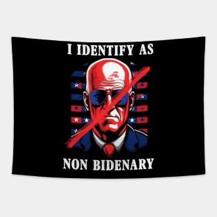 I Identify As Non Bidenary 4th Of July Tapestry