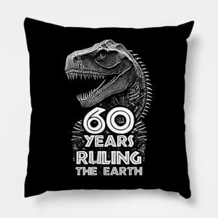 60th Anniversary - Dinosaur Lovers Birthday Pillow