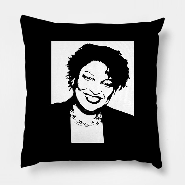 STACEY ABRAMS Pillow by Aldyz