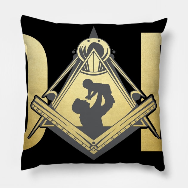 Masonic Dad Freemasonry Fathers Day Freemason Pillow by JayD World