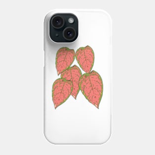 aglaonema leaf Phone Case