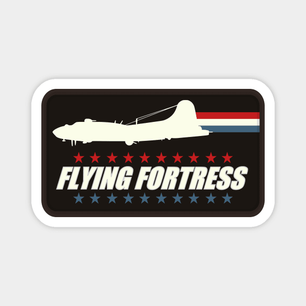 B-17 Flying Fortress Patch Magnet by Tailgunnerstudios