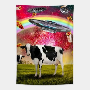 Cow UFO Abduction Tapestry