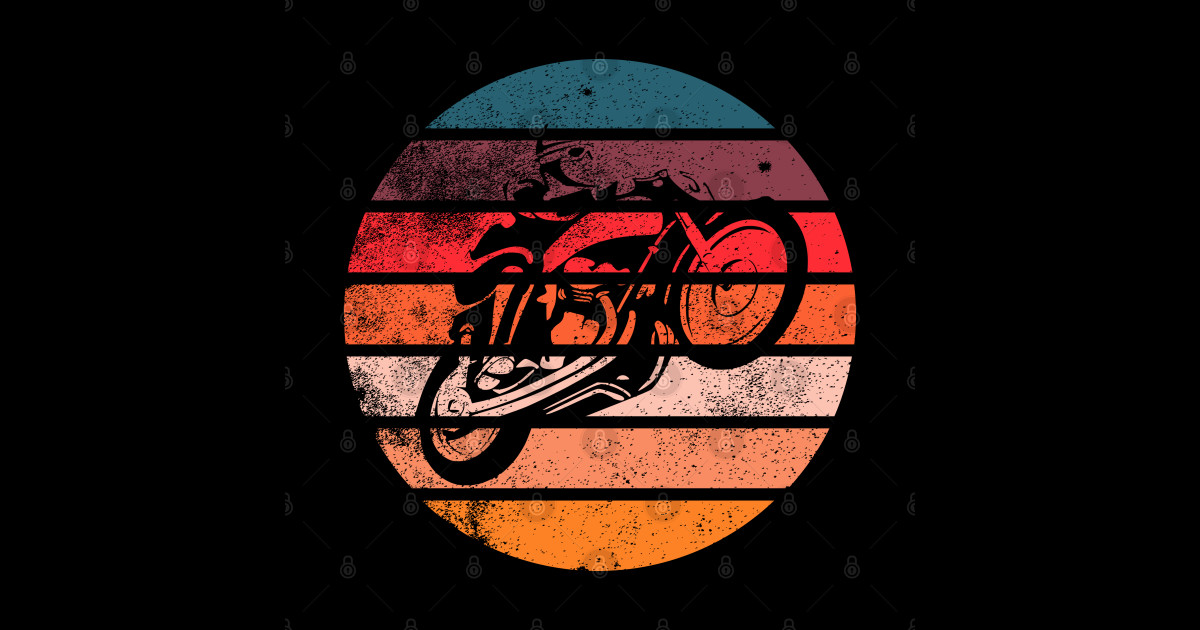 Retro Sun Bike Ride - Bike Ride - Sticker | TeePublic