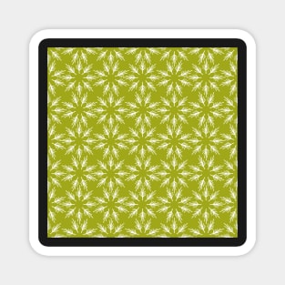 Winter Green Snowflake Magnet