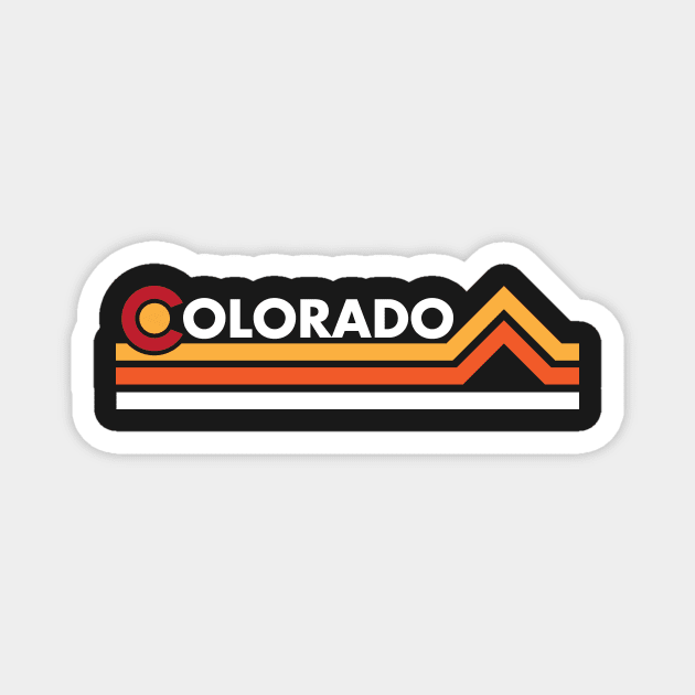 Retro Colorado Mountains Magnet by Aurver