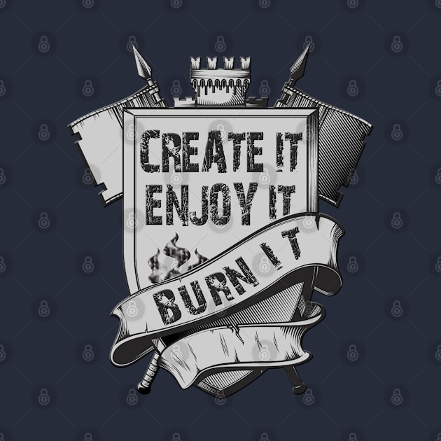 Create, Enjoy, Burn - Burning Man Inspired by tatzkirosales-shirt-store