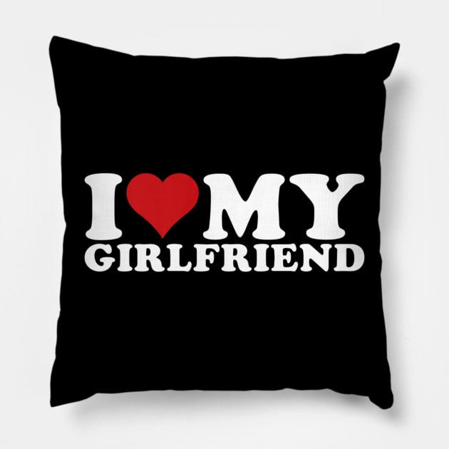 I Love My Girlfriend Gf I Heart My Girlfriend Pillow by rivkazachariah