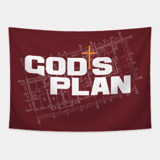 God's Plan (White) Tapestry