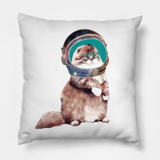 Astronaut Kitty Cat Pillow