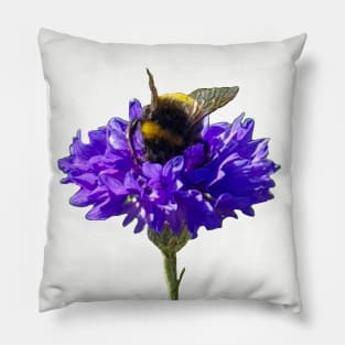 Bumblebee on a Flower Pillow