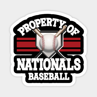 Proud Name Nationals Graphic Property Vintage Baseball Magnet