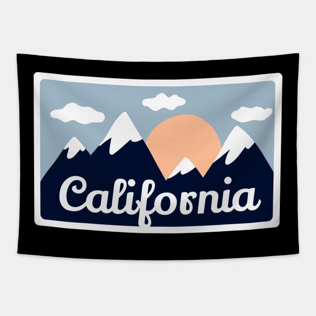 California Lake Tahoe ski - California Hiking Tapestry by UbunTo