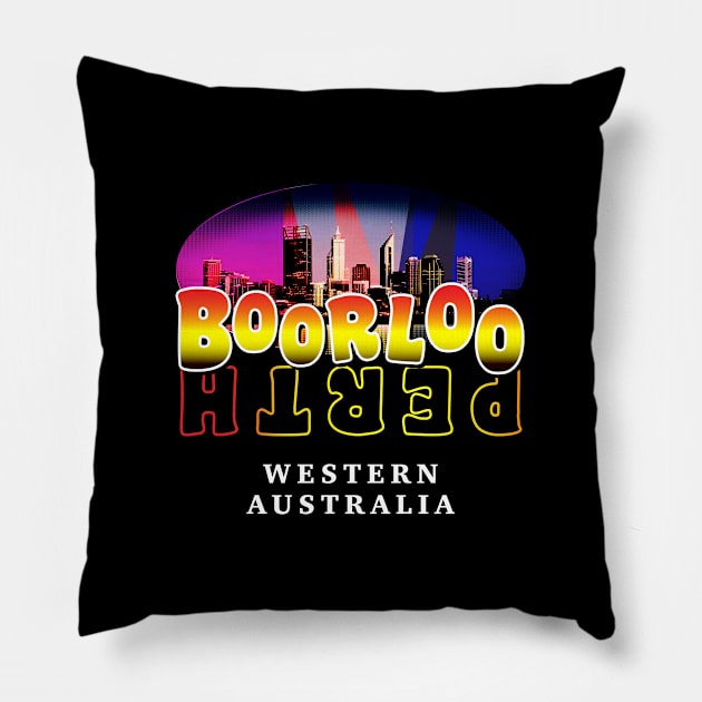 Perth (Boorloo), Western Australia Pillow by toz-art