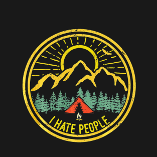 Camping I Hate People Shirt Funny Camp Lovers T-Shirt