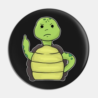 Grumpy Turtle Holding Middle finger funny gift Pin