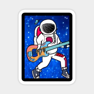 Astronaut Plays Guitar Magnet