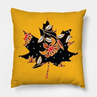 batik flower stalk Pillow