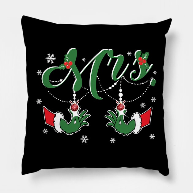 Chest Nuts Christmas ELF Xmas, Mrs. Santa Claus Pillow by wizardwenderlust