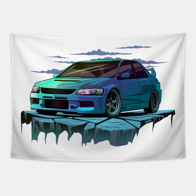 Mitsubishi Lancer Evolution 9 Tapestry by racingfactory