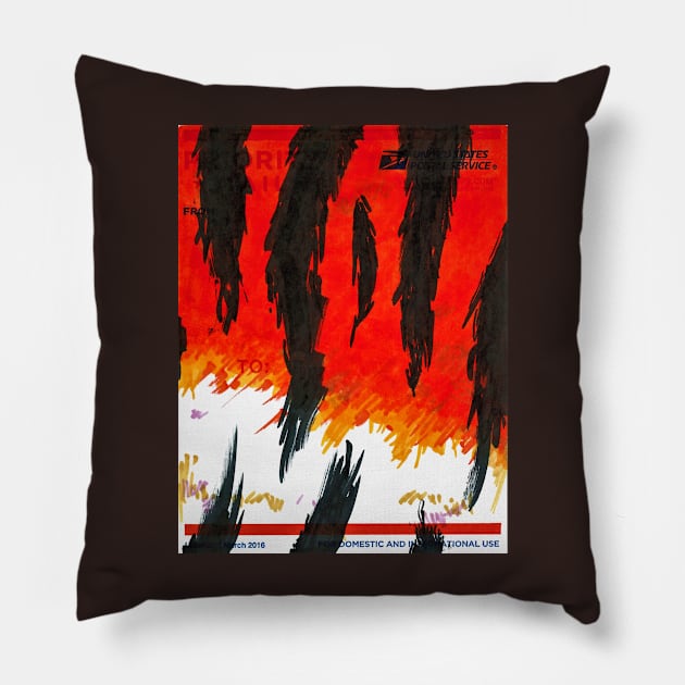 Tiger stripes slap Pillow by Phosfate