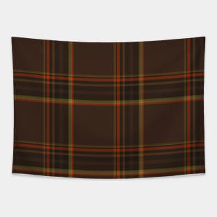 Orange brown and sage Tartan Plaid Pattern Tapestry