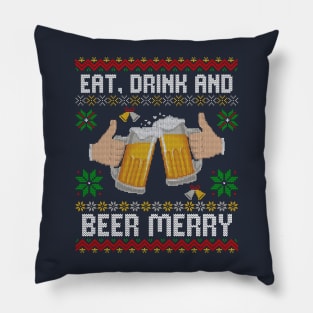 Eat, Drink and Beer Merry Pillow